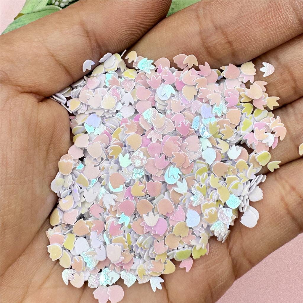 Hanmade Hollow Out Cute PVC Sequins Fashion 1000Pcs Resin Sequins Little Feet with 3.3*3.2mm DIY Acrylic Decorative Sequins