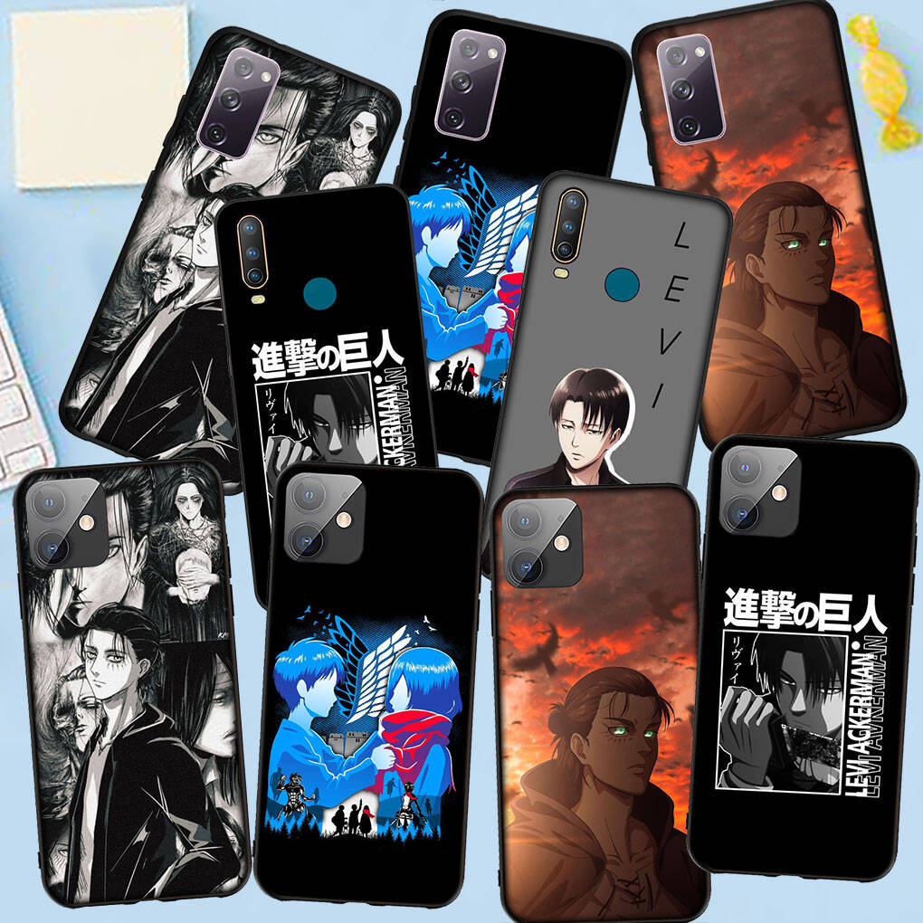 Чехол для телефона Samsung Galaxy S25 S23 S22 S21 S20 S24 Ultra FE A05 A06 A15 A16 A36 A37 A35 A54 A55 A56 A57 A25 A26 A53 A17 Levi Атака титанов Чехол