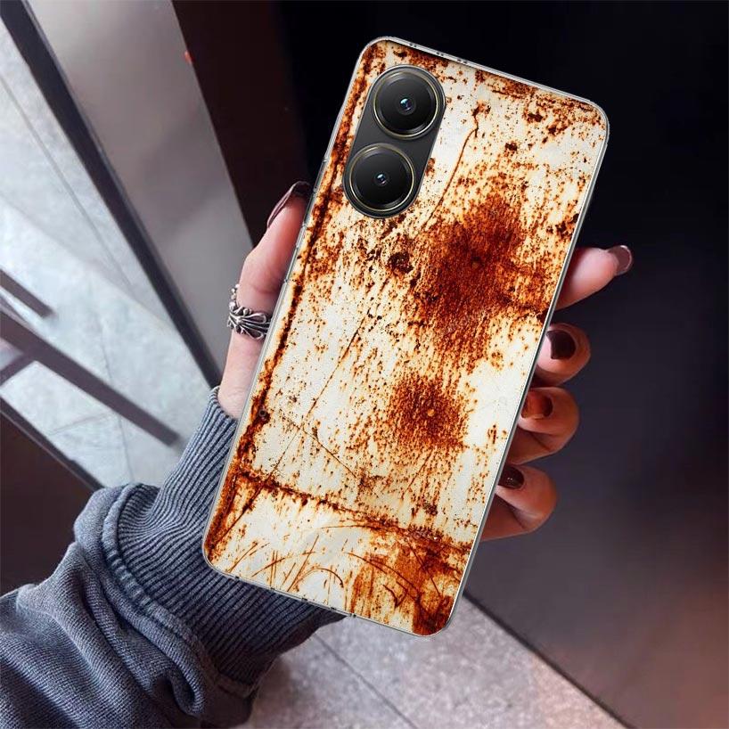 Vintage Industrial Style Rusty Pattern Phone Case For Xiaomi Poco X7 X6 X5 Pro F7 Ultra Redmi 15C 15 13 13C 12 12C 10 10A 10C 9