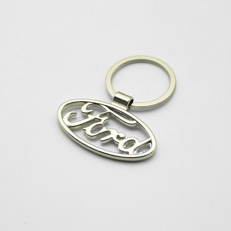TVEI7 3DMetal/Leather Car Keychain Badge Emblem For Ford Fiesta Focus MK2 Mondeo Kuga Galaxy C-Max S-Max Key Chain Rings Accessories