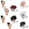 Hairband Headpiece Feather Flapper Headband Headdress Vintage Costume Party Hairband For Women Feather Headpiece
