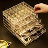 120Grids Jewelry Storage Box Drawer Style Jewelry Sorting Box Nail Art Organizer Box  Desktop