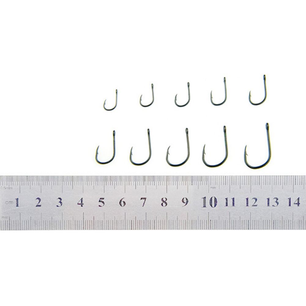 100PCS Jigging Freshwater Fishing Hooks #3-#12 Carp Fishhooks Fishhook Barbed Hooks Flying Fishing