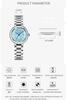 Women's Silver Wristwatch, Waterproof, Brand Name, Stylish, Business, Stainless Steel, Luxury, Gift, Simple, Cute, Blue Watch for Women
