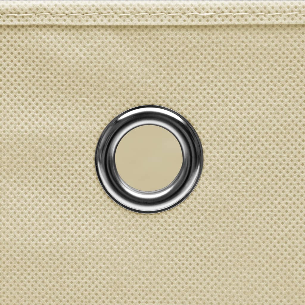 Storage Boxes 4 pcs Cream 32 x 32 x 32 cm Fabric