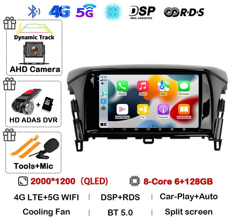 Android 14 Carplay Auto For Mitsubishi Eclipse Cross 2017 2018 2019-2022 Car Radio Stereo Multimedia Video Player Navigation GPS