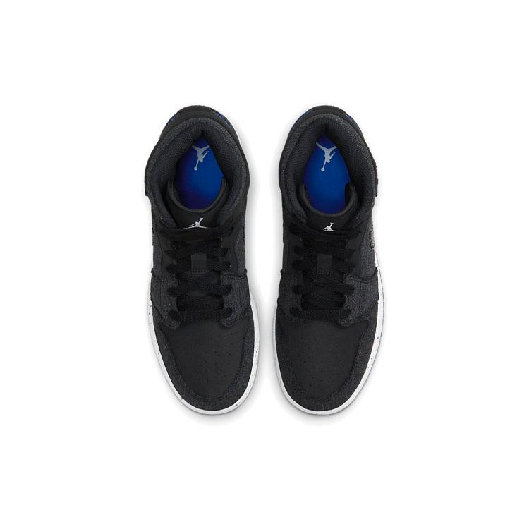 Детские кроссовки Air Jordan 1 Mid SE GS Crater Black Racer-Blue White DM4334-001