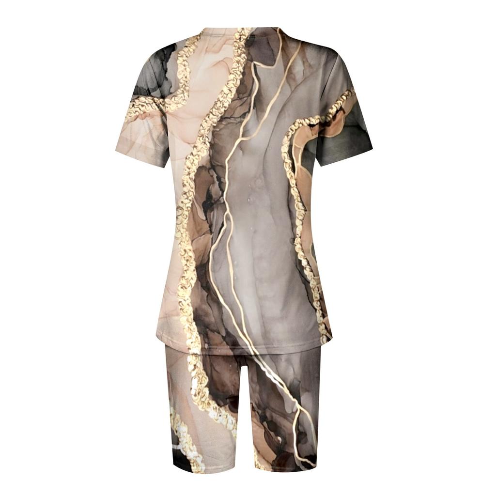 Womens Loungewear Two Piece Outfits For Women Summer V Neck T-Shirt Tops Shorts Workout Sports Tracksuit