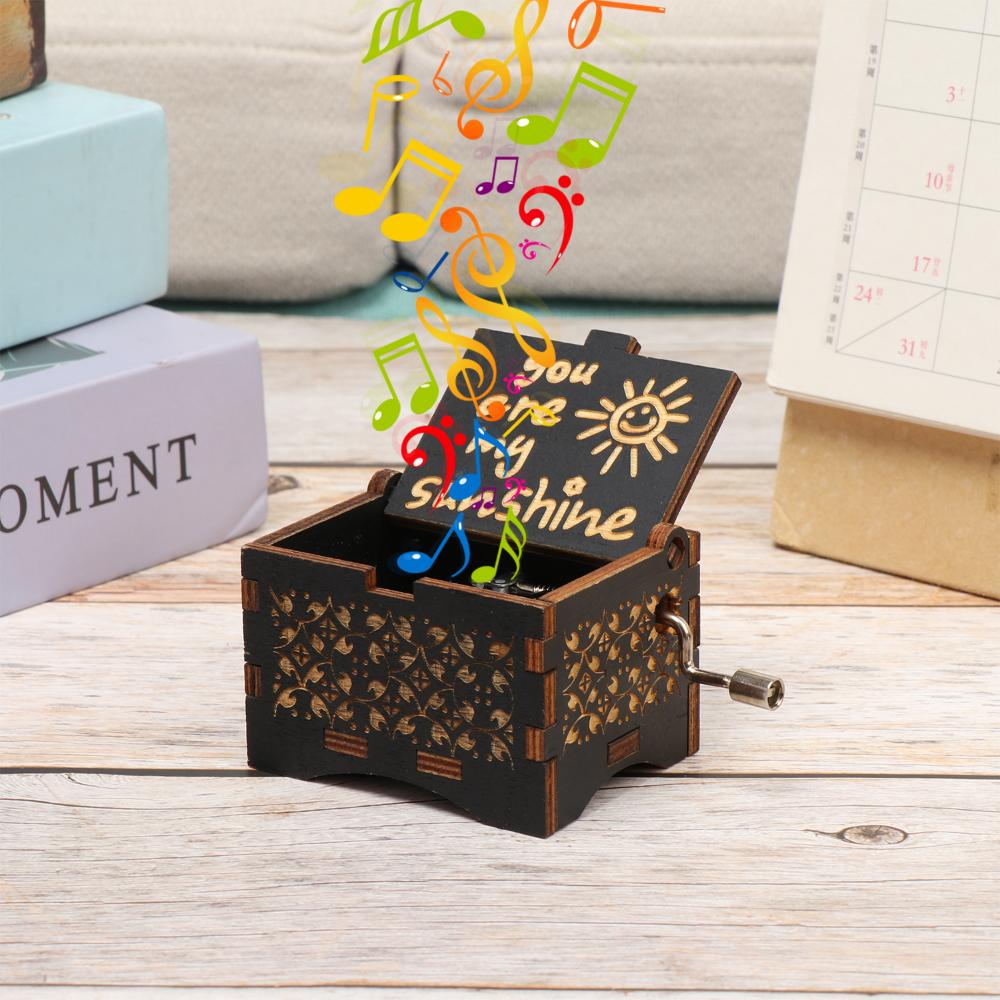 День Классика Ты Мое Солнышко Антикварные Гравированные Музыкальные Шкатулки Деревянная Ручная Музыкальная Шкатулка