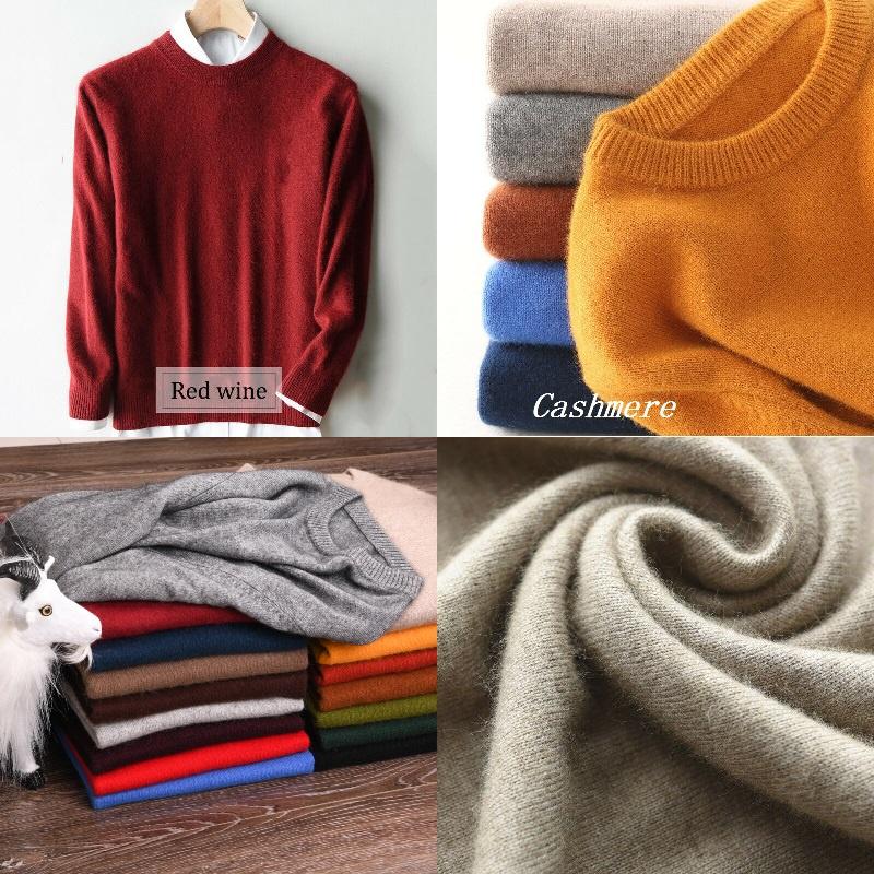 Luxuriously Soft Men's Slim Knitted Cashmere Jumper Pullover For Cozy Comfort
