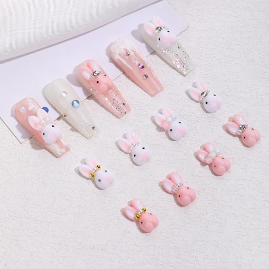 Yousheng 10 шт. украшения для ногтей в виде маленького кролика милые мультяшные украшения для ногтей для красивых и очаровательных аксессуаров для ногтей