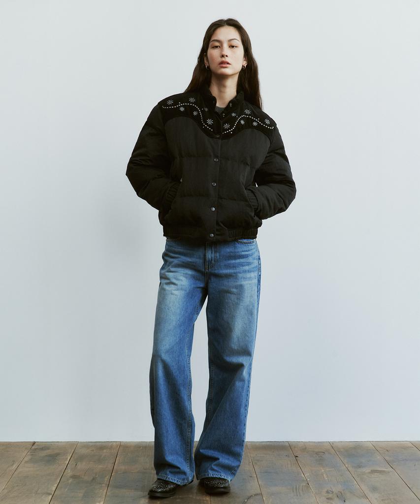 Fritur Western Puffer Jacket Black_F254Jp06