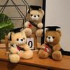 18cm Cute Stuffed Animal Doll Soft Graduation Bear Doll Creative Doctor Bear Plush Toy  Graduation