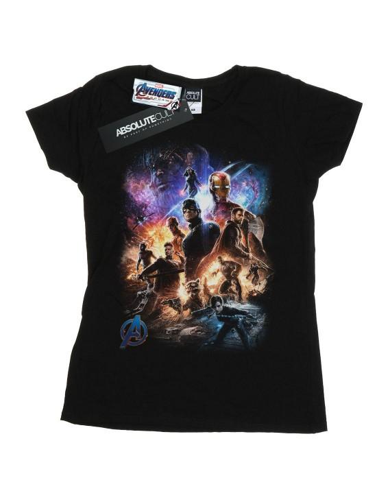 Marvel Женская/дамская хлопковая футболка с изображением персонажей из фильма «Мстители: Финал»