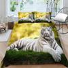 2023 New Style Animal 3D Printing Adults Bedclothes Comforter Duvet Cover Tiger Pattern Bedding Set Pillowcase King Size Double Size