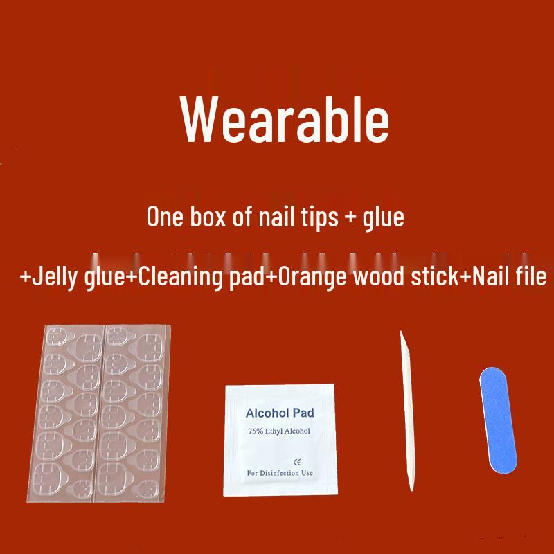 INS Style Light Purple Plaid Press-On Nails - Fresh, Gentle & Student-Friendly, Removable, Finished Product