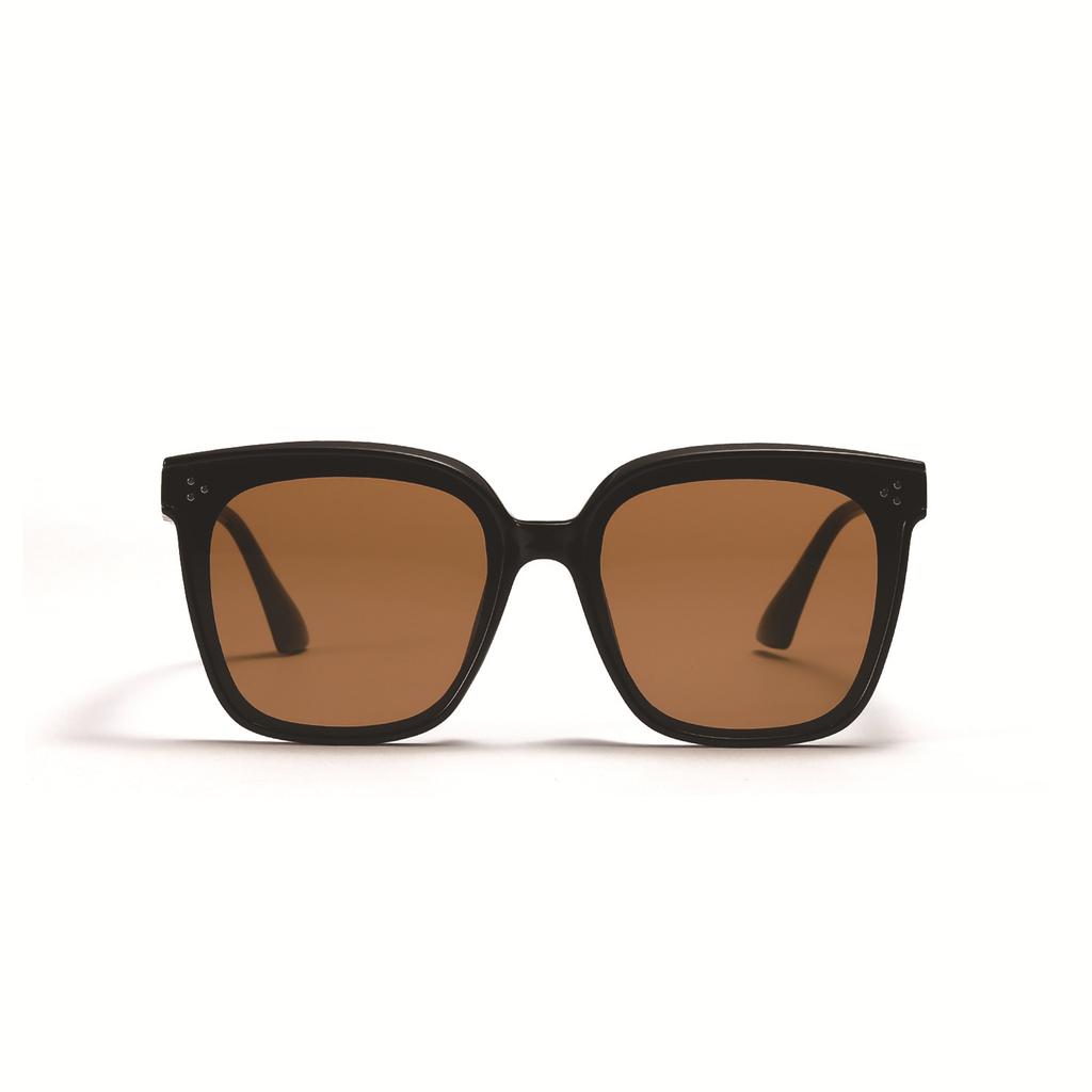 Очки B343 Rivet Square Large Frame Trendy Temple Metal Sunglasses Women's Sunglasses Trendy Men