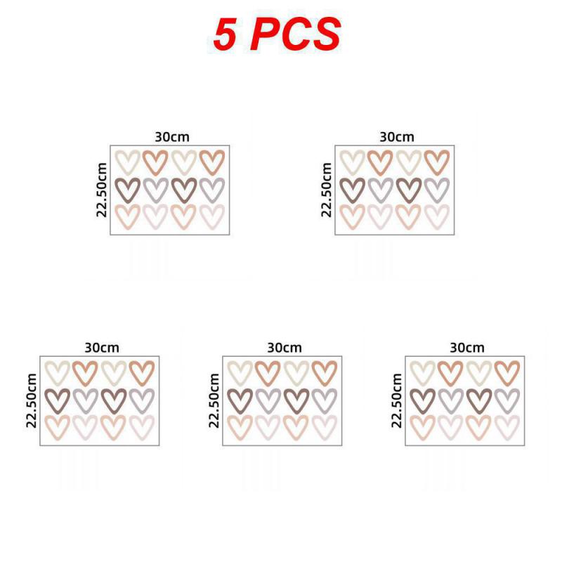 1~10 шт. Новые наклейки на стену в стиле бохо с сердечками, самоклеящиеся наклейки на стену, декоративные наклейки для детской спальни, домашнего декора, стены