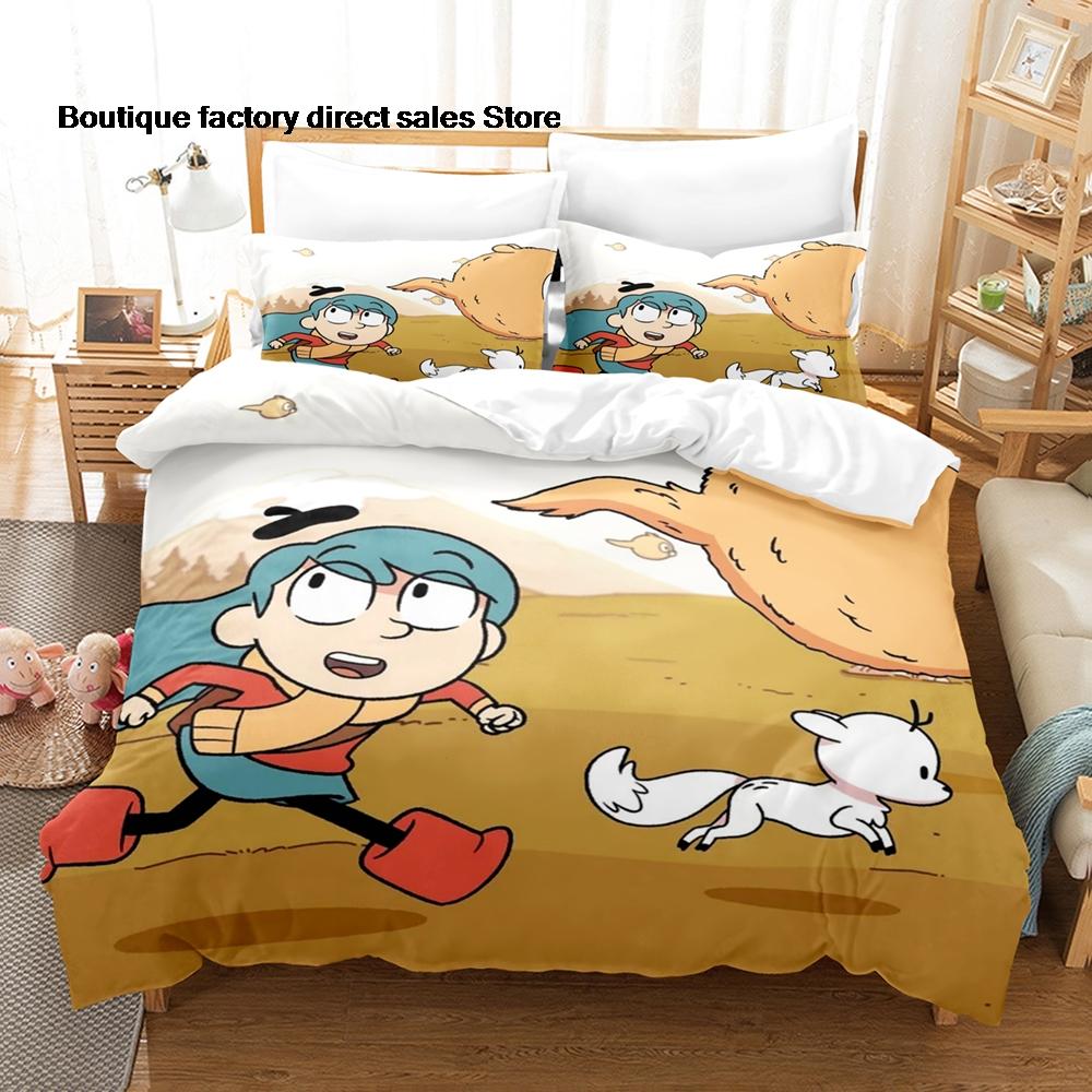 3D Печатный Набор Постельного Белья Hilda The Series Пододеяльник Наволочка Для Детской Спальни Декор Односпальная Полуторная Двуспальная Евро Размер Кровать Постельное Белье