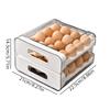 32 Compartment Egg Storage Box Double Drawer Plastic Transparent Egg Rack Refrigerator Crisper Kitchen Organization Egg Carton