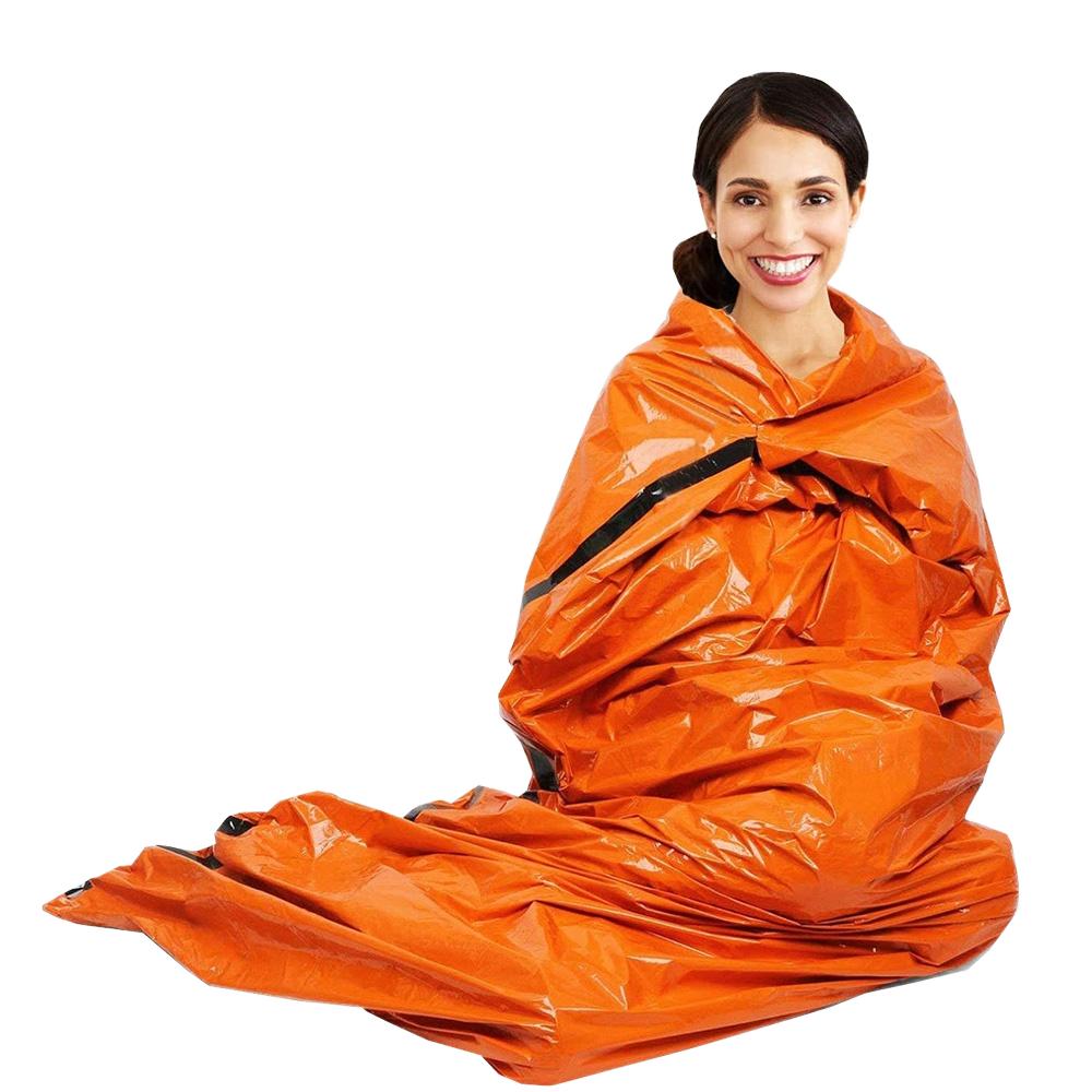 2024 Compact Waterproof Survival Bivy Thermal Emergency Sleeping Bag Unisex Adults Envelope Style Hiking Cold Weather