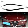 Carbon Fiber Front Headlamp Eyebrow Headlight Eyelids For Alfa Romeo Giulia 2.0T 200HP 280HP 2015 - 2018 Fiber Glass Primer FRP