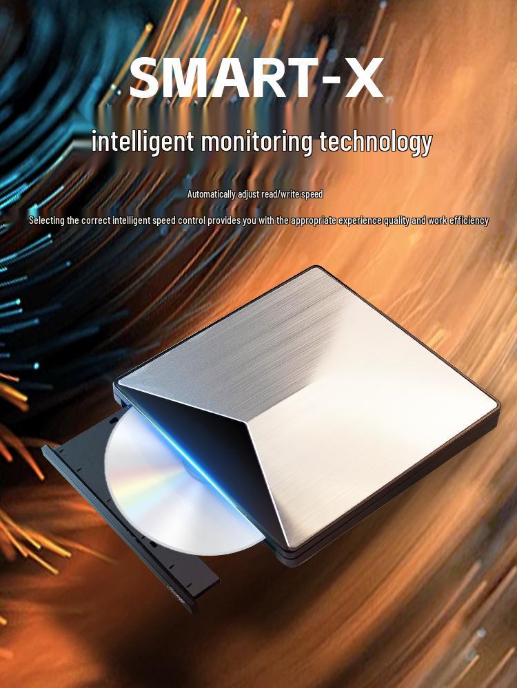 Sanzechuangtong Универсальный внешний DVD/VCD-резак USB/Type-C для ноутбуков и настольных компьютеров