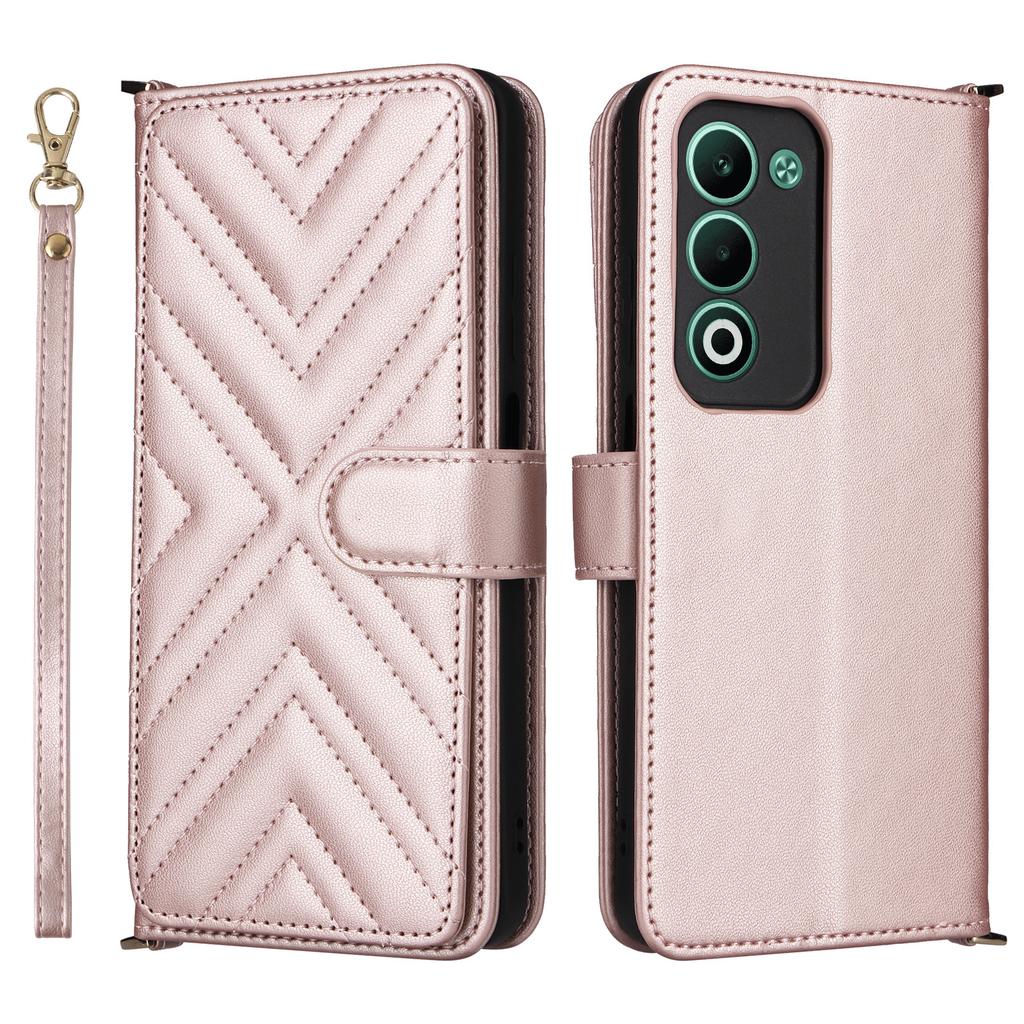 Чехол для Oppo A5 5G/4G/A5m с плечевым/кистевым ремешком Кожаный чехол для телефона Подставка Кошелек