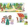 Puzzle XXL Red Riding Hood - Goula - Puzzle grand format et marionnettes à doigts - 30 pièces - Fantaisie Enfant
