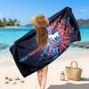 Ipswich Town Custom Beach Towel, Personalized Name Text Print, Football Logo Soft Quick‑Dry Towel Holiday Gift