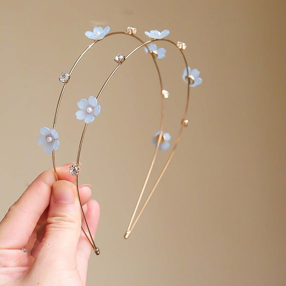 Тонкие резинки для волос с двойным корнем из цинкового сплава, обруч для волос в виде цветка, подарки, обруч в виде бабочки