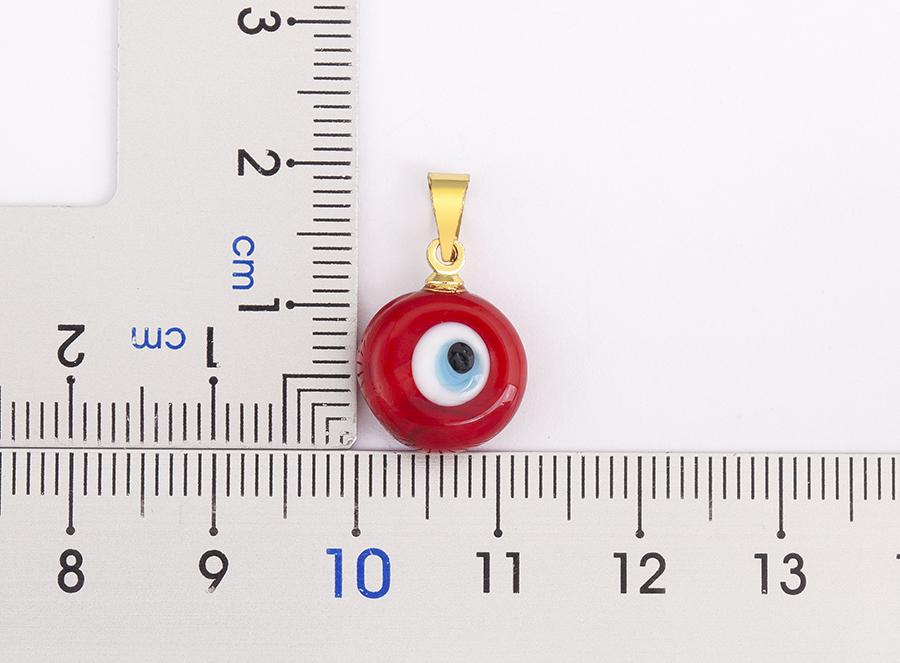 Nidin New Retro Disk Shape Evil Eye Zircon Pendant Necklace For Women Girl Daily Party Clavicle Chain Jewelry Accessories Gifts