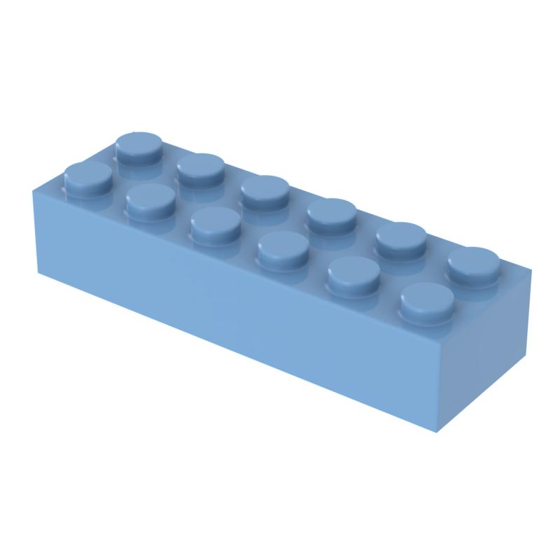 Нетоксичные [Funbrick] 10/30/50 шт. DIY Строительные Блоки Кирпичики 2x6 Точек Образовательные Творческие Размер Совместимый с 2456 Пластик