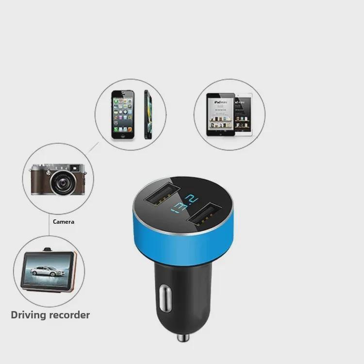 3.1A Dual USB Многофункциональное интеллектуальное цифровое автомобильное зарядное устройство с дисплеем