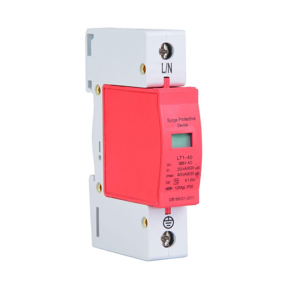 1P 40 65 80KA 385VAC House Surge Protector Low voltage Arrester Device (40KA)