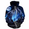 Spring Autumn 3D Wolf Hoodies Men Hooded Animal Wolf Printed Hoodie Sweatshirts Tracksuits Man/Women Jackets Funny Hoody