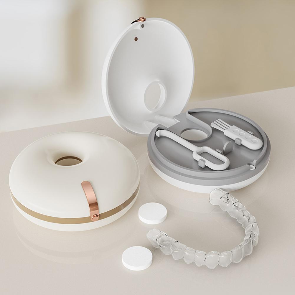 Ящик для хранения брекетов-пончиков Ящик для хранения ортодонтических ретейнеров для невидимых брекетов Портативный ящик для хранения зубных протезов