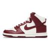 Nike Красные женские кроссовки Dunk High Team Sail Pale-Ivory DD1869-101