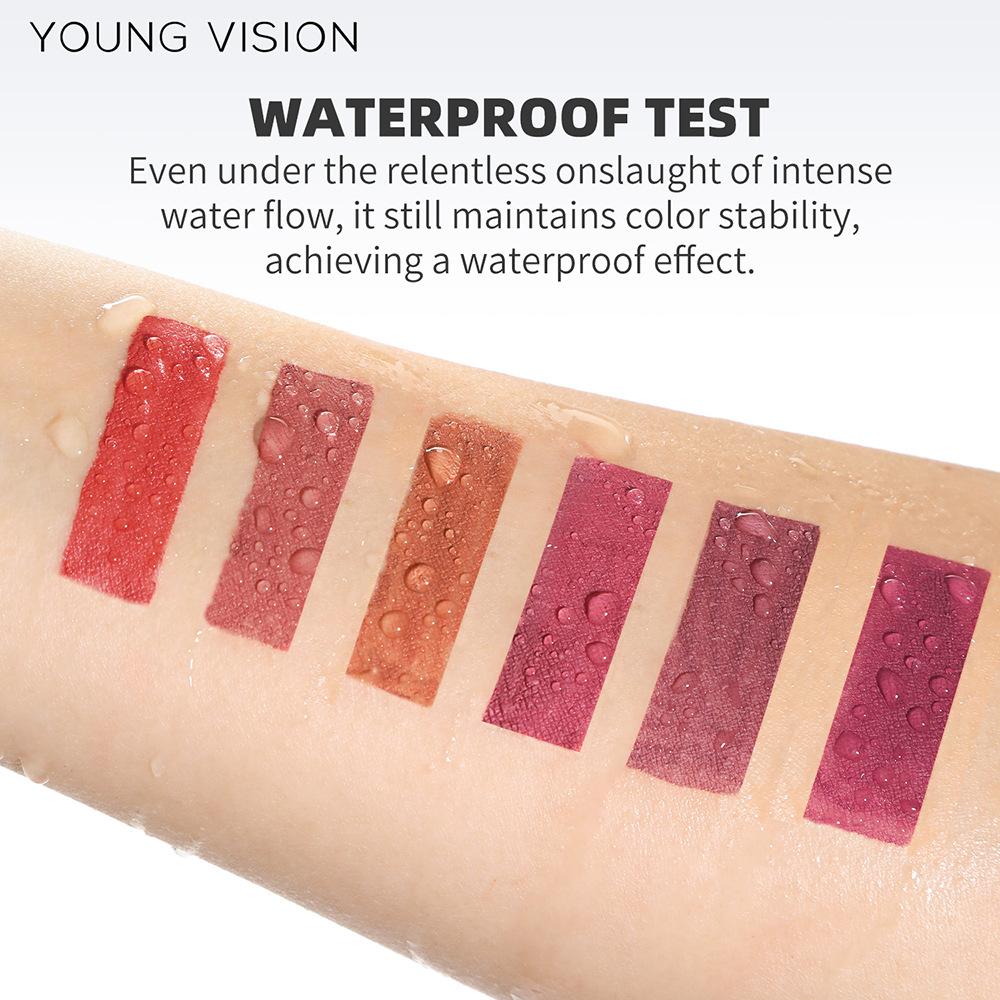 YOUNG VISION Liquid Lipstick Matte Velvet 6 Colors Long Lasting Non-stick Cup Lip Gloss