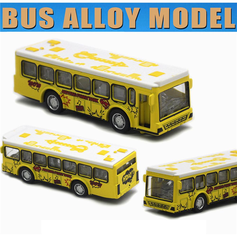 Модель мини-автобуса из сплава 1/60 с откидной спинкой, игрушка туристического автобуса с высокой имитацией, подарочный набор