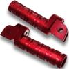 M8 Motorcycle Universal Set of 2 and Adjustable Custom Motorcycle Red UP-BASE Footpegs, (Left Right), Aluminum, Lightweight, Durable, Position,