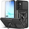 Protective Case - BOOLING - for Samsung Galaxy A17 4G/5G - Shockproof - Black - 2 Tempered Glass