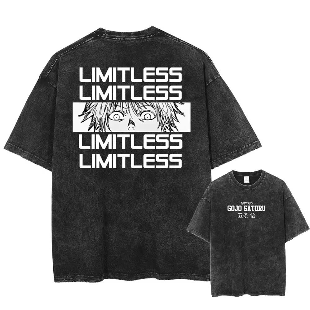 Сатору Годзё и Сугуру Гето Забавная футболка с принтом Аниме Jujutsu Kaisen Футболка Мужская Женская Хлопковые футболки Харадзюку Футболка