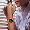 Litchi Textured Genuine Leather Strap for Google Pixel Watch 4/3/2/Watch 41mm Pointed-End Watch Band with Silver Buckle