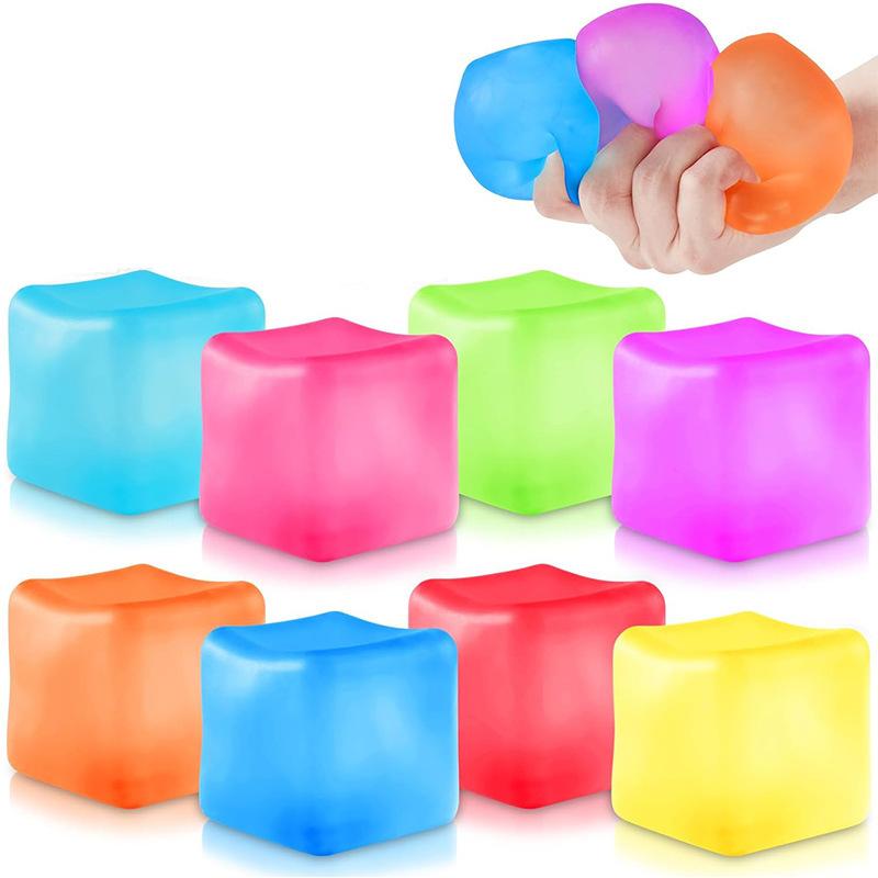 Сквіші I Cube Игрушка-антистресс Сенсорные непоседливые игрушки для взрослых и детей Медленно поднимающийся мяч для сжатия Аутизм СДВГ Облегчение Подарок для вечеринки