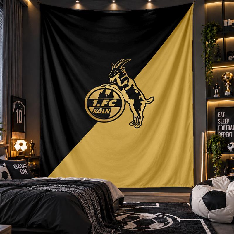 Wall Hanging Tapestry FC Köln Print Cloth for Living Room Bedroom Home Decor