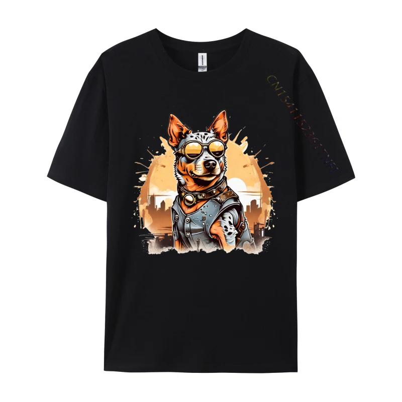 Australian Cattle Dogs T Shirt for Men Funny Pet Lover Cool Print Tshirt Graphic T Shirts Men Cotton Gift