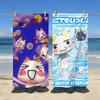 Cartoon I-Inoue Toro Kawaii Towel Sports Quick Dry Travel Camping Gear Sandproof Soft Light Large Beach Towel