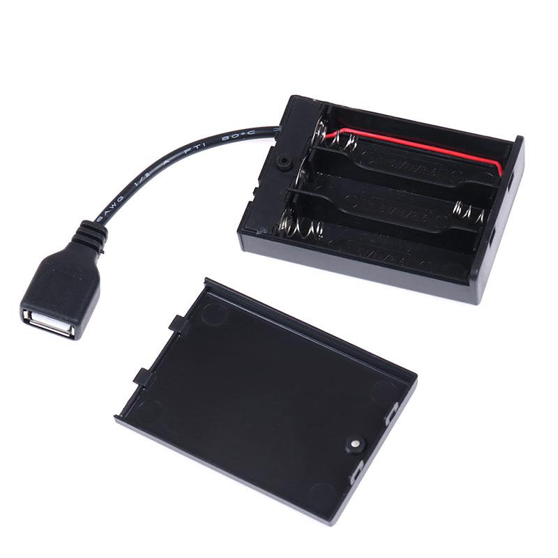 Батарейный ящик 3*Аа с USB-портом для комплекта светодиодного света строительного блока с переключателем