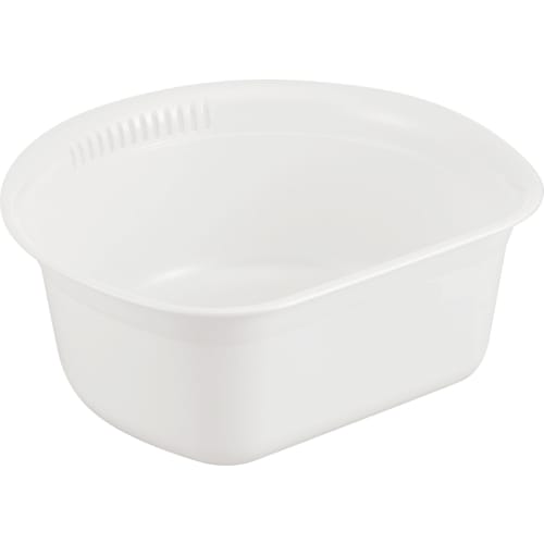Risu Washtub "Stain-resistant and Antibacterial Bathroom Product" Home & Home Round Washtub Pearl White